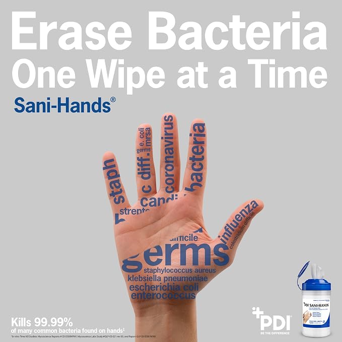 Sani-Hands Hand Sanitizer Wipes 100 Packets Per Box - Image 3