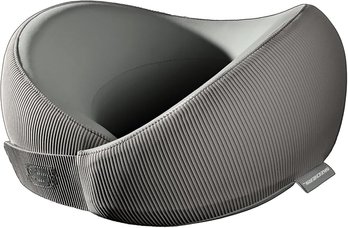 Skechers Men's Memory Foam Neck Pillow, Comfortable & Breathable Travel Pillow by Skechers
