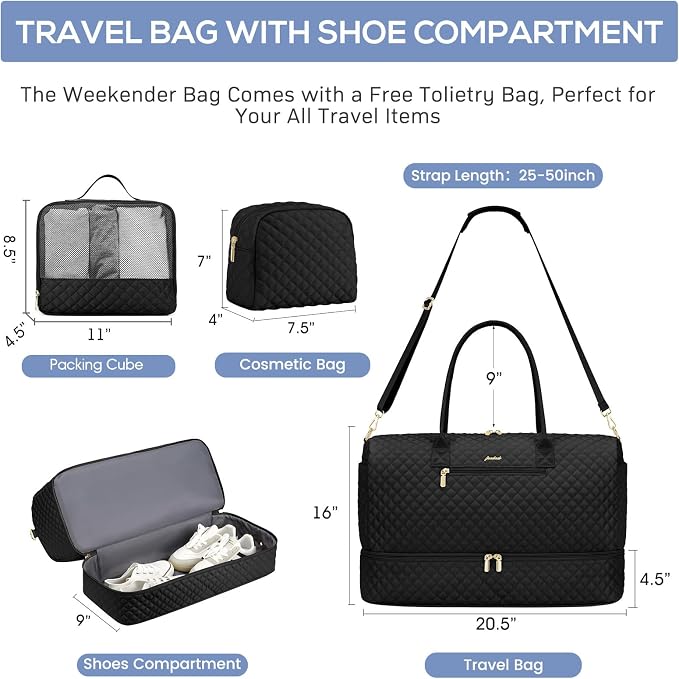 Travel Weekender Duffle Bag for Women - Image 3
