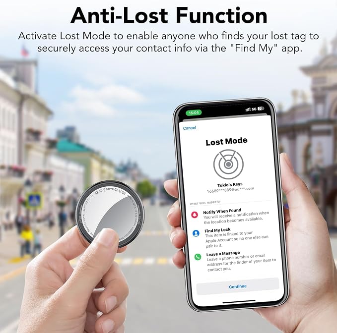 2025 New Air Tracker Tag-1 Pack, Replaceable Battery, Key Finder and Item - Image 7