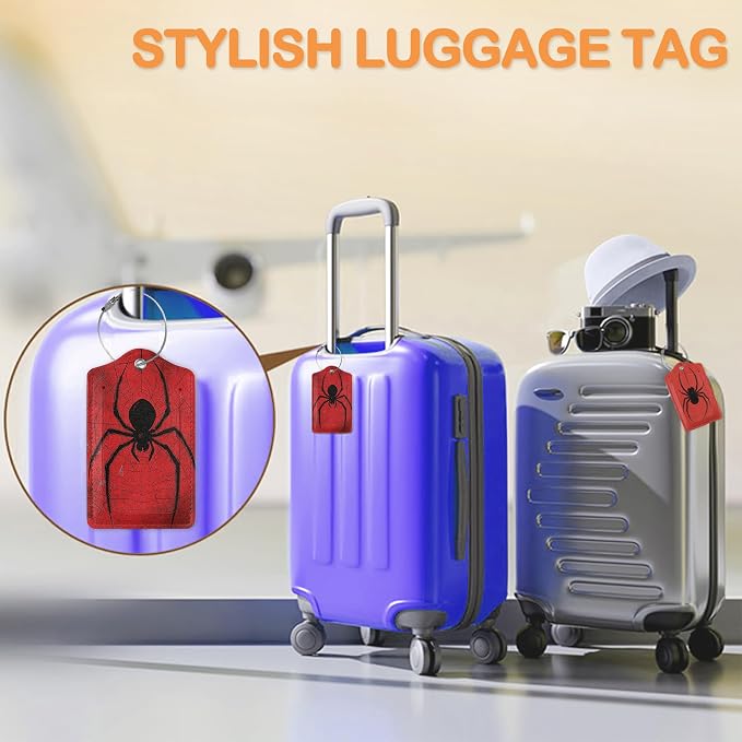 Red Web Spider 3 PCS Luggage Tags - Image 5