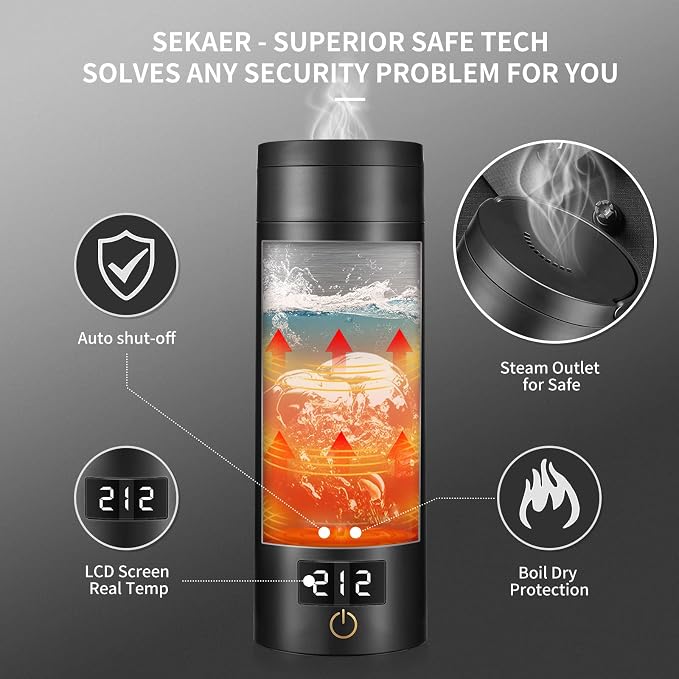 Sekaer Travel Electric Tea Kettle Portable Small Mini Coffee Kettle, - Image 6