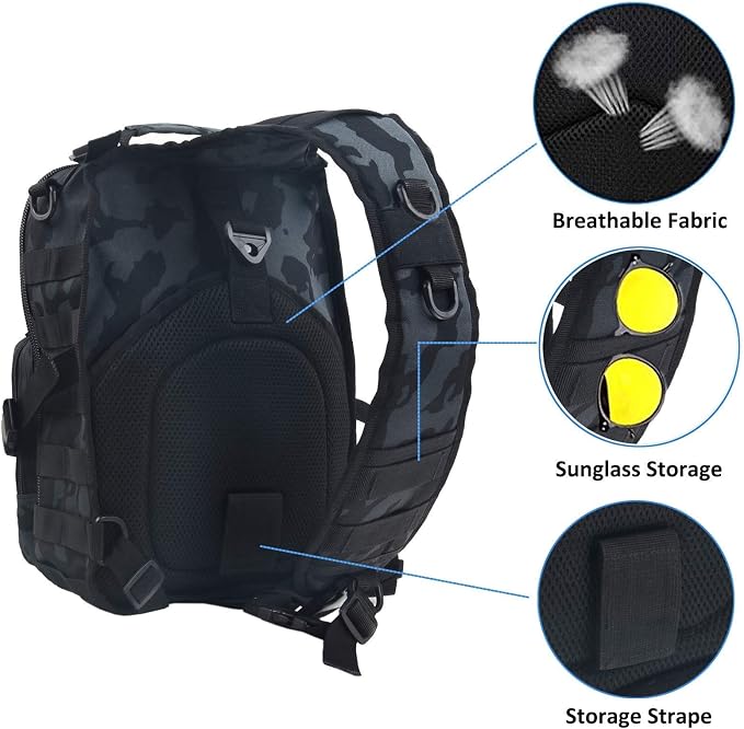 hopopower Tactical Sling Bag Pack Military Rover Shoulder Backpack EDC Assault - Image 5
