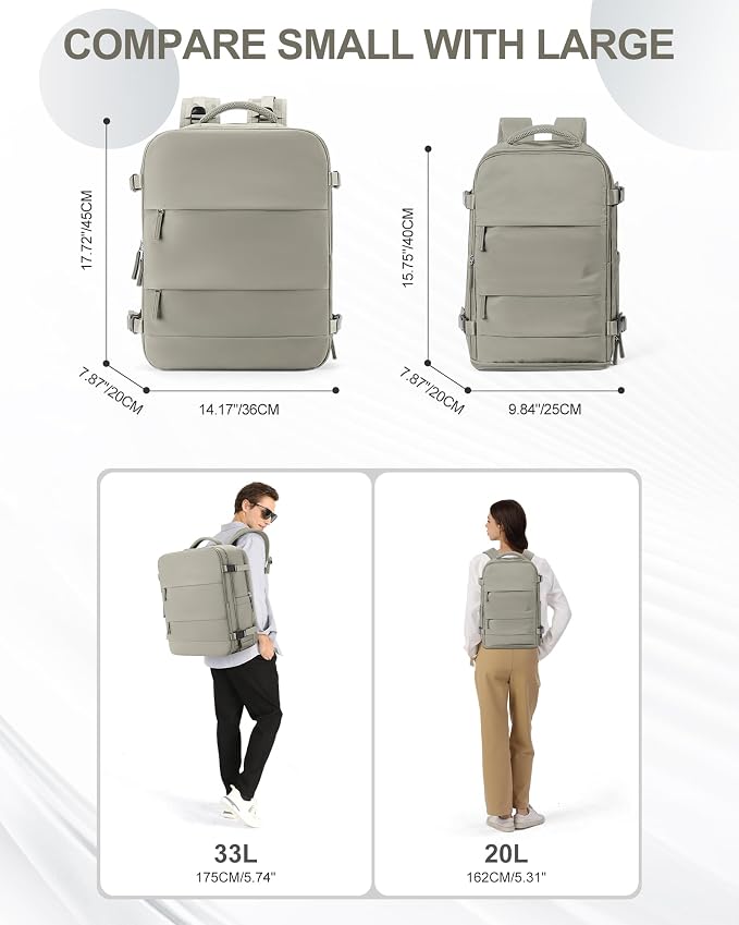 coowoz Large Travel Backpack Carry On - Image 8