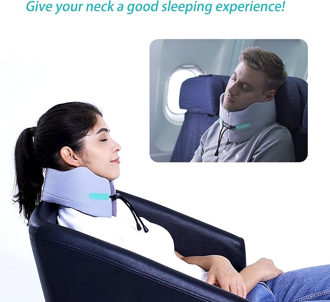 GOLDORANGE Travel Pillows for Sleeping Airplane Neck Chin Head Support Memory - Image 7