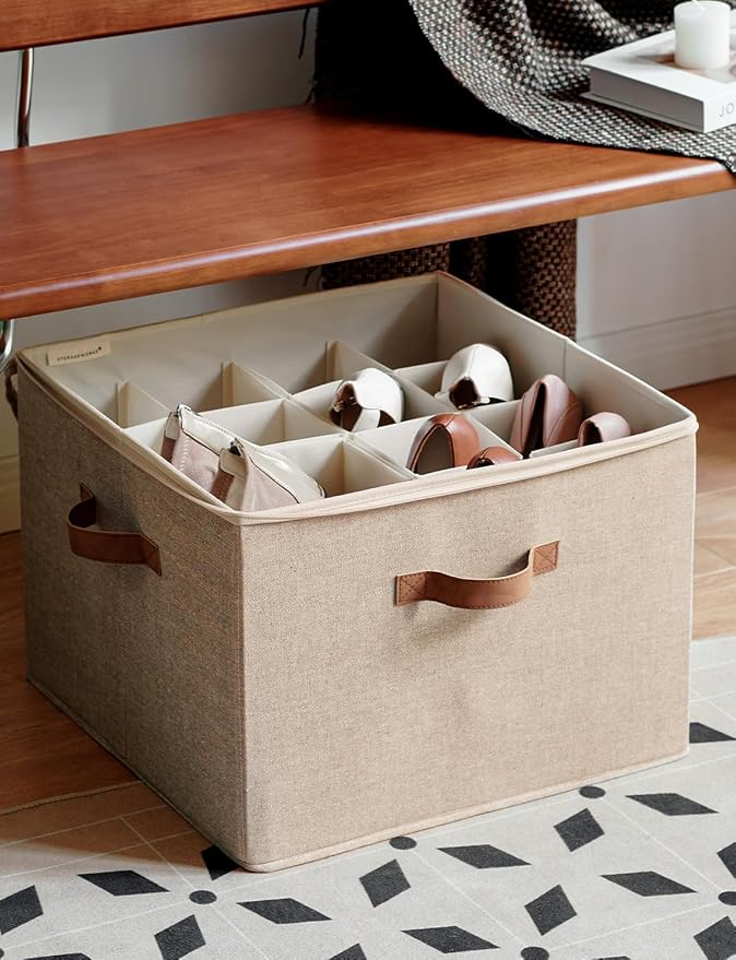 StorageWorks Shoe Organizer for Closet, Fits up to 16 Pairs, Shoe Cubby Storage - Image 6