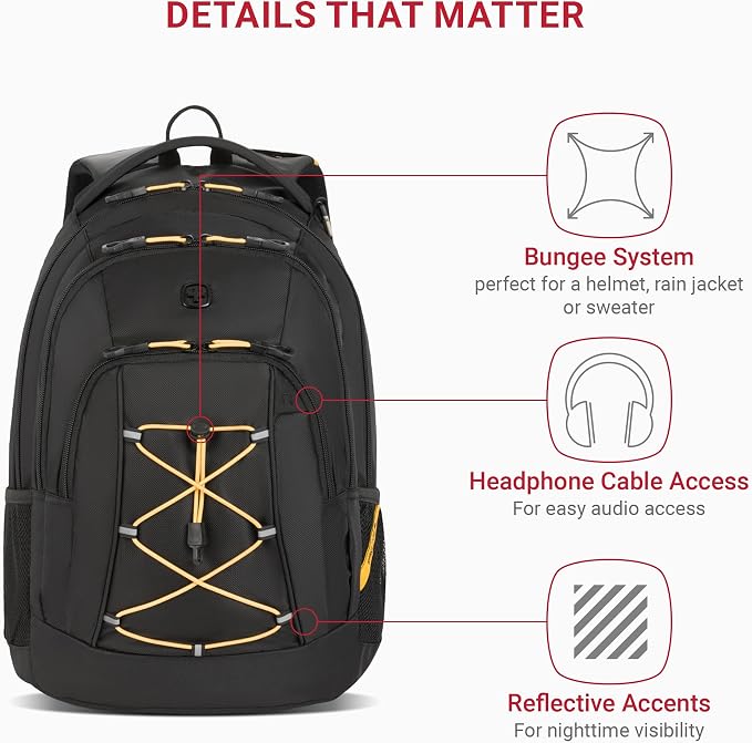 SwissGear 1186 Bungee Backpack, Vintage Khaki - Image 3
