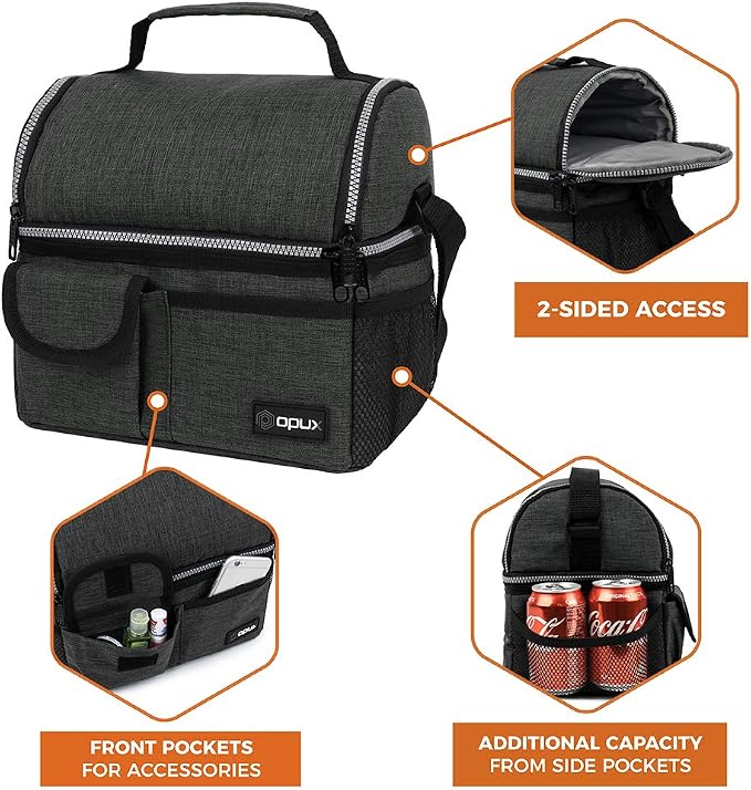OPUX Lunch Box for Men, Adult Lunch Box Cooler, Insulated Lunch Bag Women - Image 6