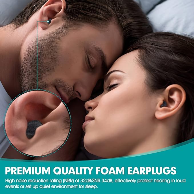 100 Pairs Earplugs for Noise Cancelling Individual Bagged Foam EarPlugs for - Image 2