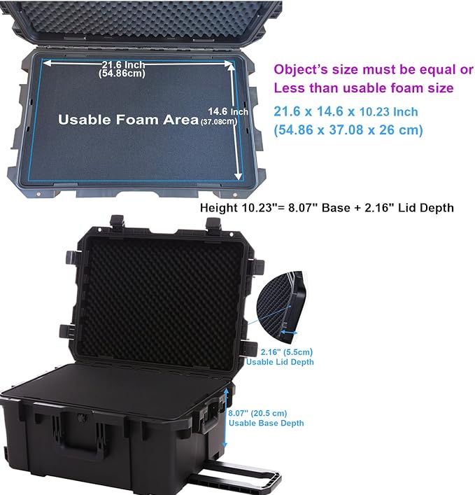 Waterproof Hard Case, Equipment Rolling Hard Case - Image 3
