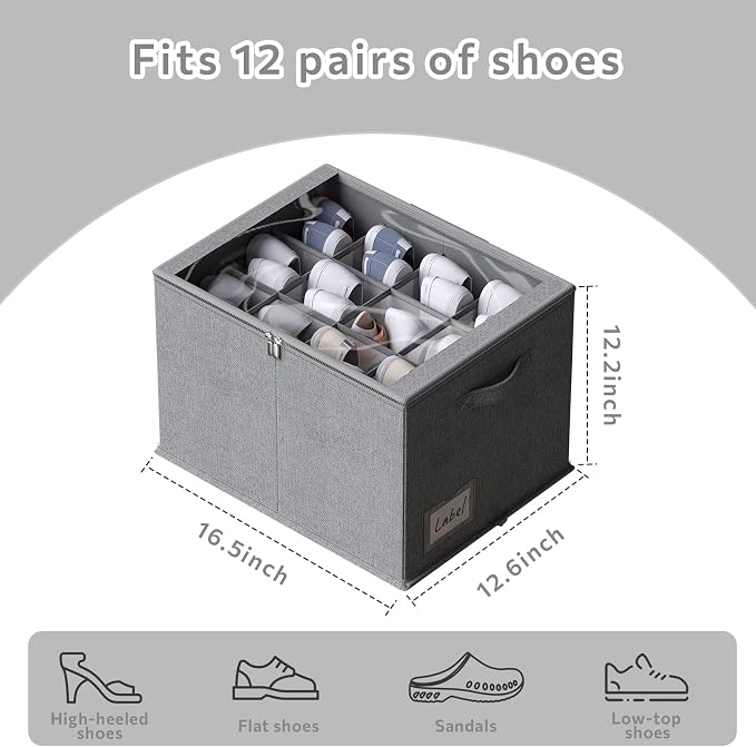 2 Pack Shoe Organizer for Closet - Image 3