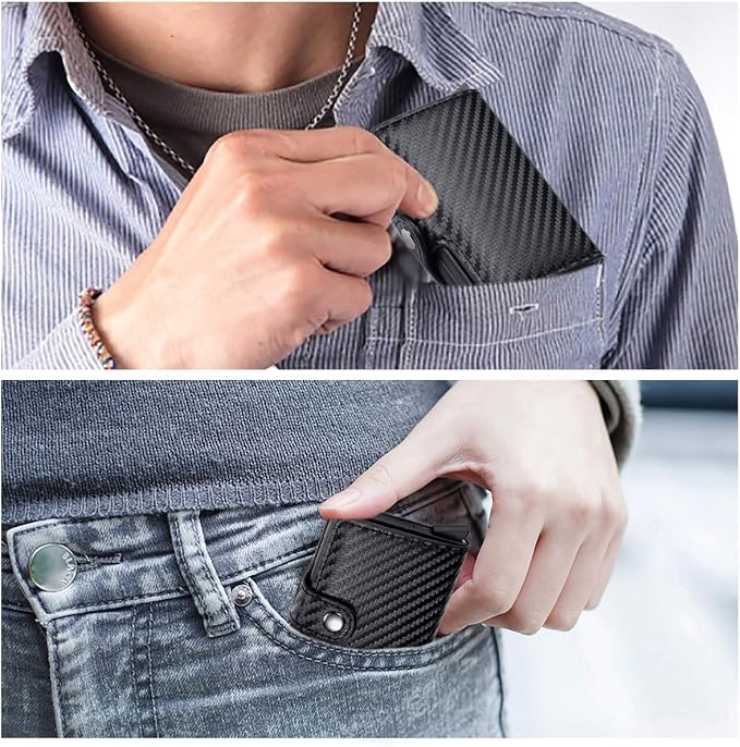 Card Holder, Men Credit Card Holder, Slim Card Case Front Pocket - Image 6
