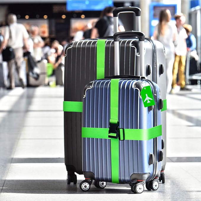 Weewooday 8 Pcs Luggage Straps Suitcase Tags Set - Image 5