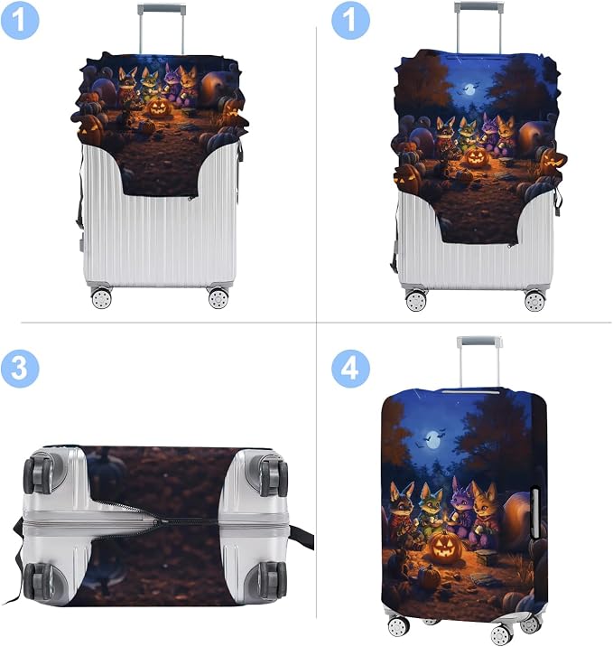 Halloween Luggage Cover Washable Suitcase Protector Anti-Scratch, Stretchable - Image 4