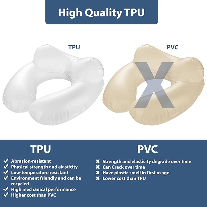 Inflatable Travel Neck Pillow: Extra-Soft, Cushion. - Image 7