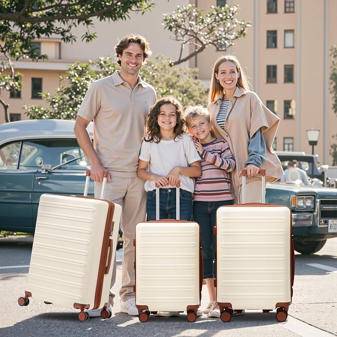 luggage sets 3 Piece with Spinner Wheel, 100% PC Material Lightweight Durable - Image 2