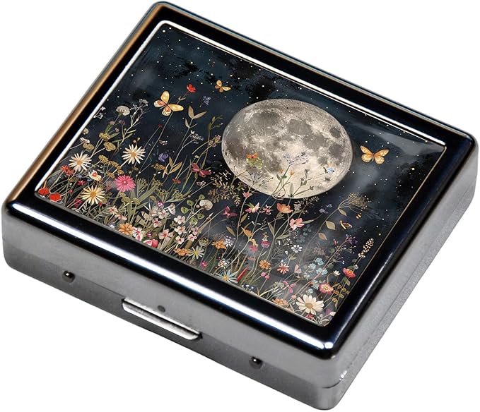 Cute and Portable Metal Pill Organizer – 8 Compartments, Elegant Chrome Finish - Image 2