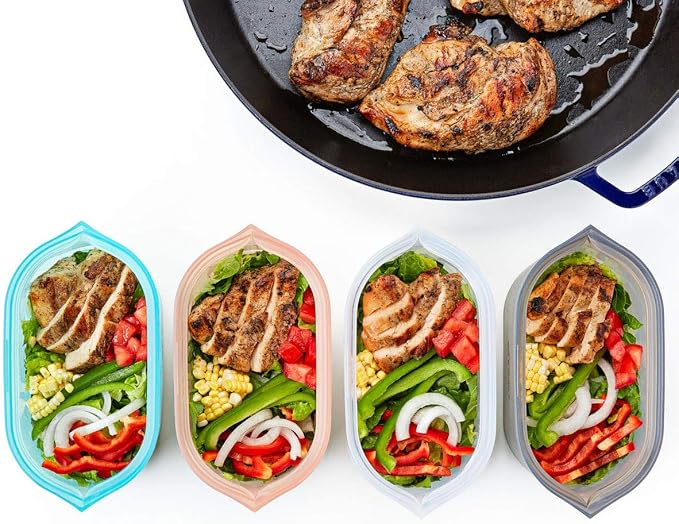 Zip Top Reusable Food Storage Bags | Large Dish | Silicone Meal Prep Container - Image 7