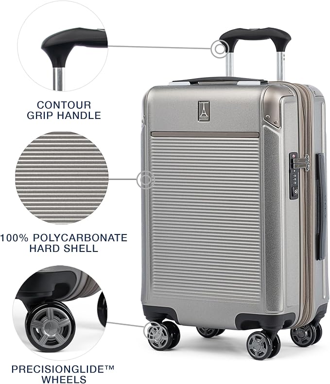 Travelpro Platinum Elite Hardside Expandable Carry on Luggage, 8 Wheel Spinner - Image 2
