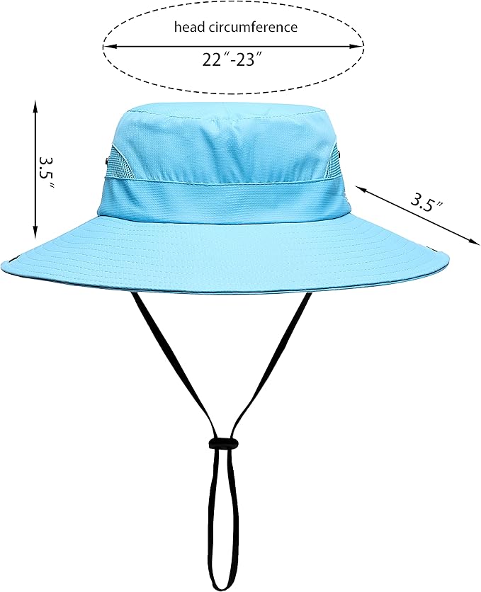 Womens Summer Sun Hat Beach Hat Wide Brim Outdoor UV Protection Hat Foldable - Image 2