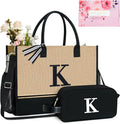 TOPDesign Personalized Initial Canvas Tote Bag, by TOPDesign