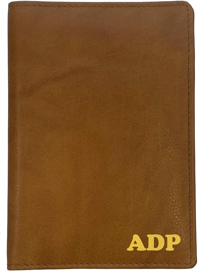 Personalized Monogrammed Antique Saddle Leather RFID Passport Wallet by 123CheapChecks