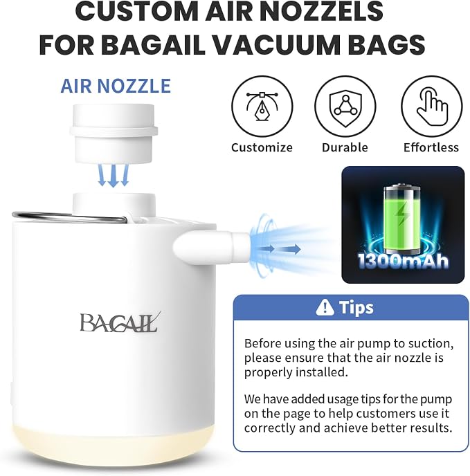 BAGAIL TPU Vacuum Bag for Travel, Reusable Compression Bag - Image 3