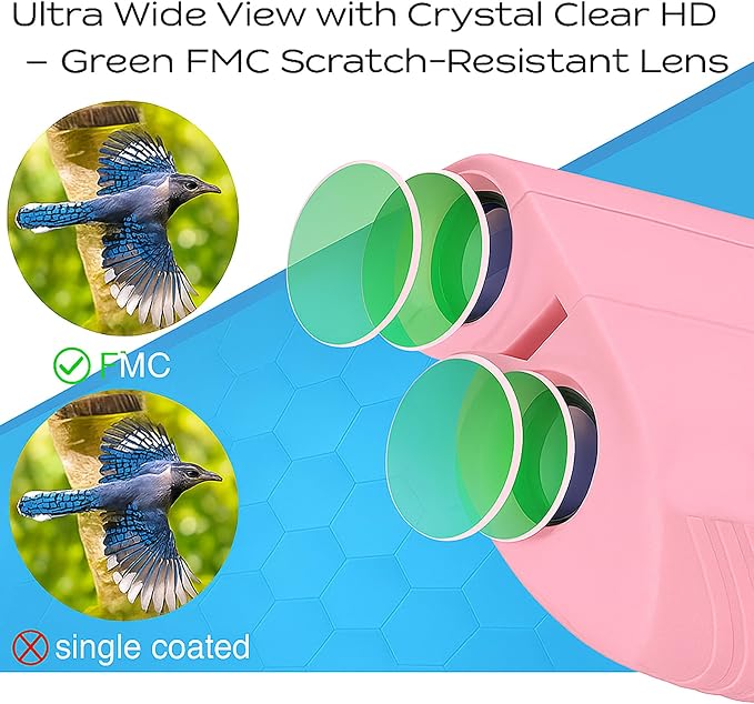 12x25 Compact Binoculars for Adults & Kids, High Powered Lightweight Waterproof - Image 7
