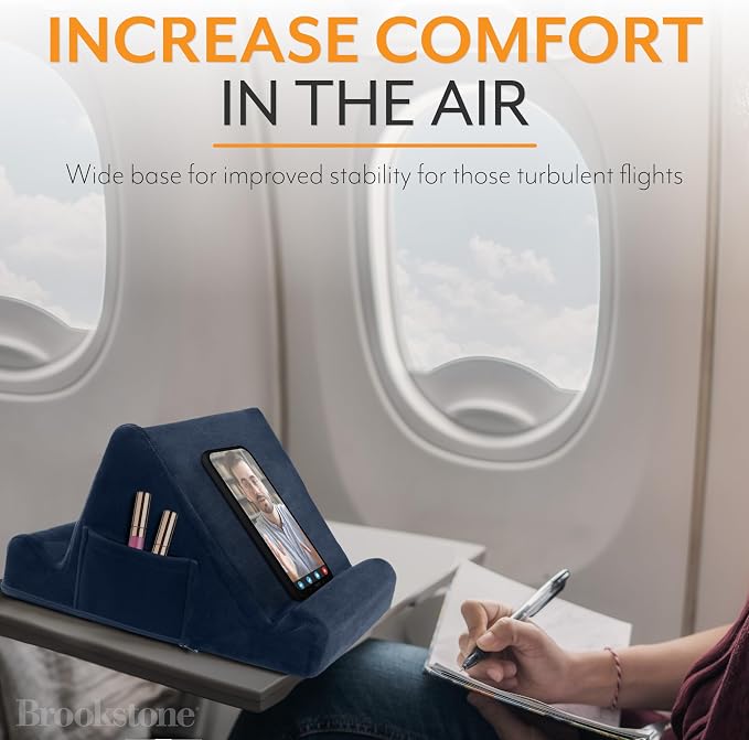Brookstone, Memory Foam Lap Desk Tablet Holder, Holds Phones, E-Book Readers - Image 3