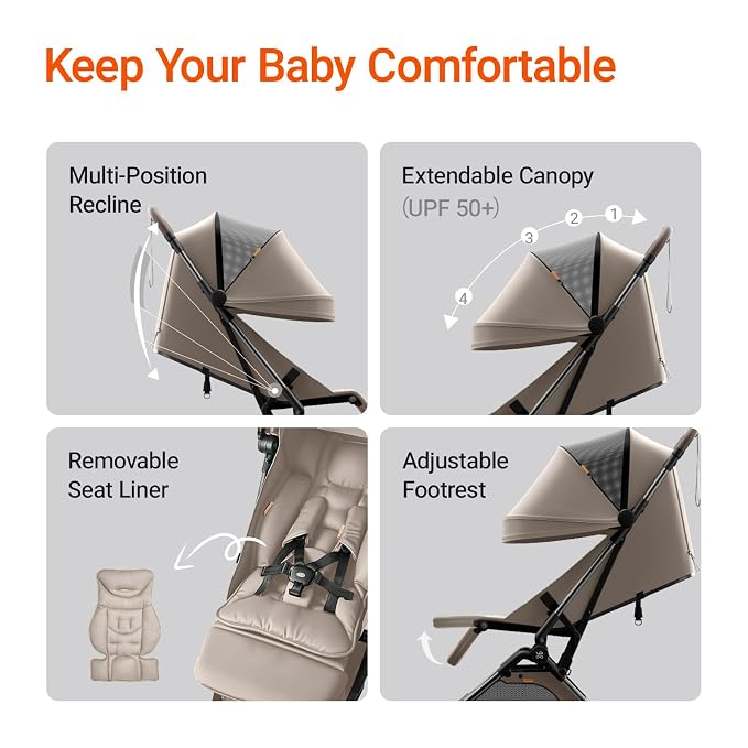 Lightweight Baby Travel Stroller - Image 7