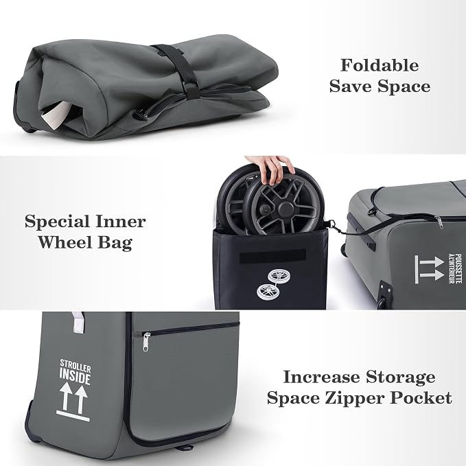 Stroller Bag for Airplane, Stroller Travel Bag Compatible - Image 6