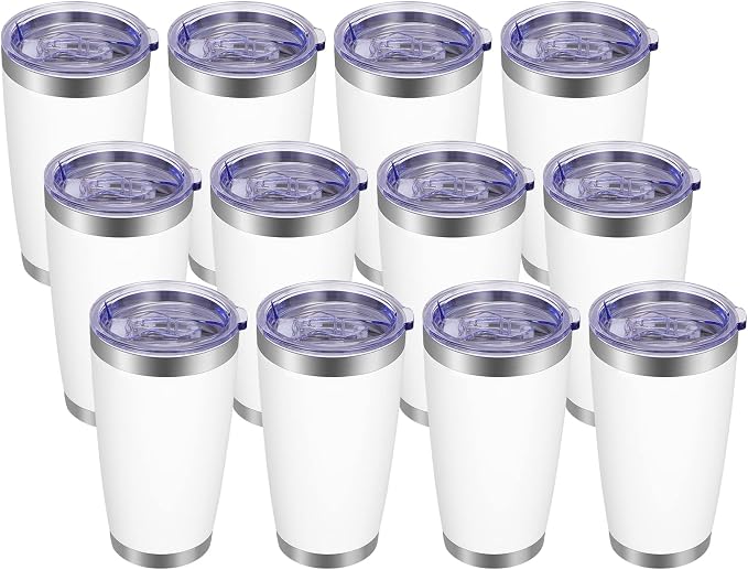 VEGOND 20oz Tumbler with Lid and Straw Stainless Steel Tumbler Cup Bulk Vacuum by VEGOND