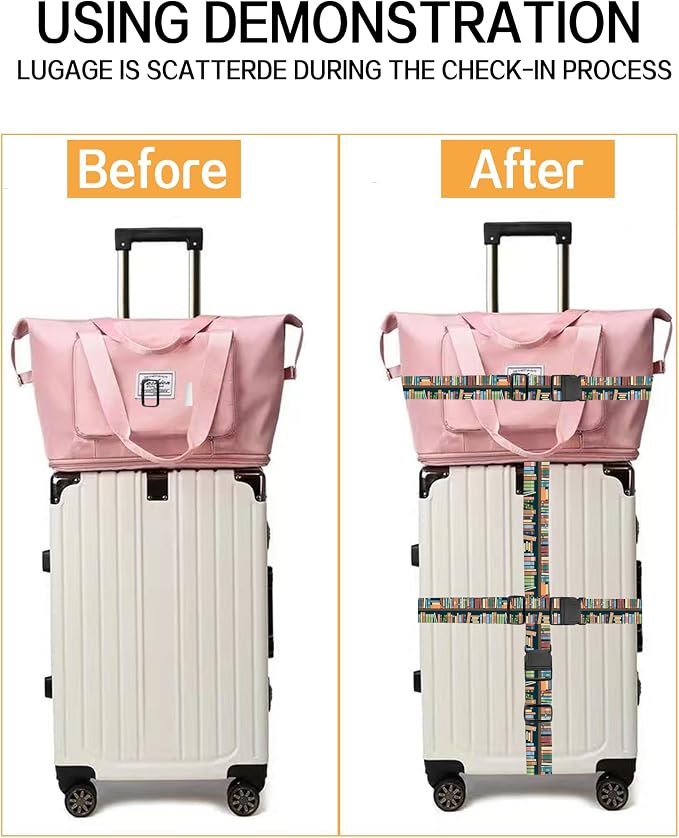 Luggage Straps for Suitcases, Adjustable Travel Belt, Durable Wide Luggage Strap - Image 4