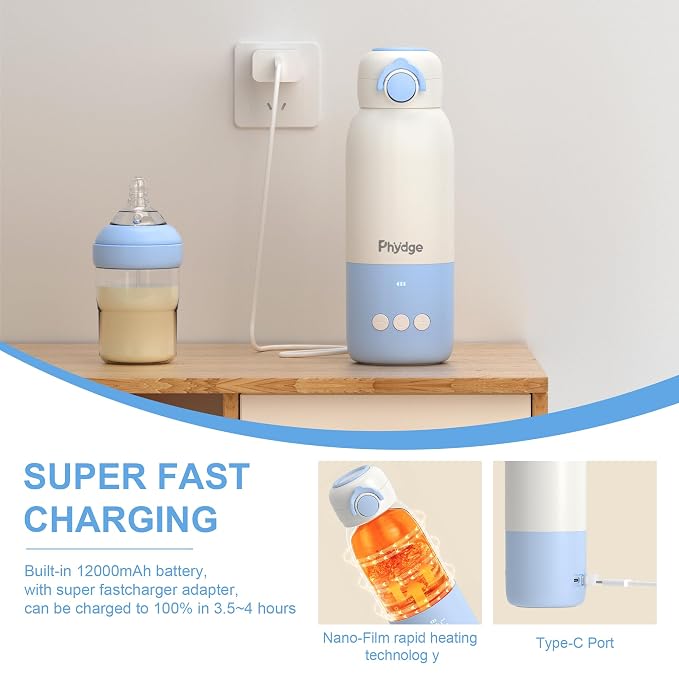 Portable Bottle Warmer for Travel, 12.5oz Cordless Baby Milk Warmer on The go - Image 5