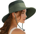 PFFY Sun Bucket Hats for Men Women 3” Wide Brim UPF 50+ Fishing & Beach Hat by PFFY