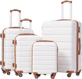 Coolife Luggage 4 Piece Set Suitcase Spinner Hardshell Lightweight TSA Lock by COOLIFE
