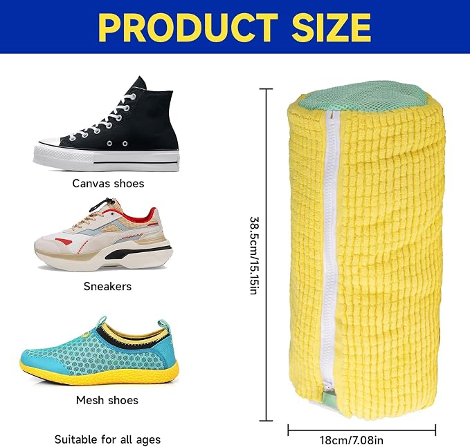 2 Packs Shoe Washing Machine Bag, Laundry Shoe Bag - Image 2