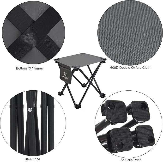 Opliy Camping Stool, Folding Small Chair Portable Camp Stool - Image 5