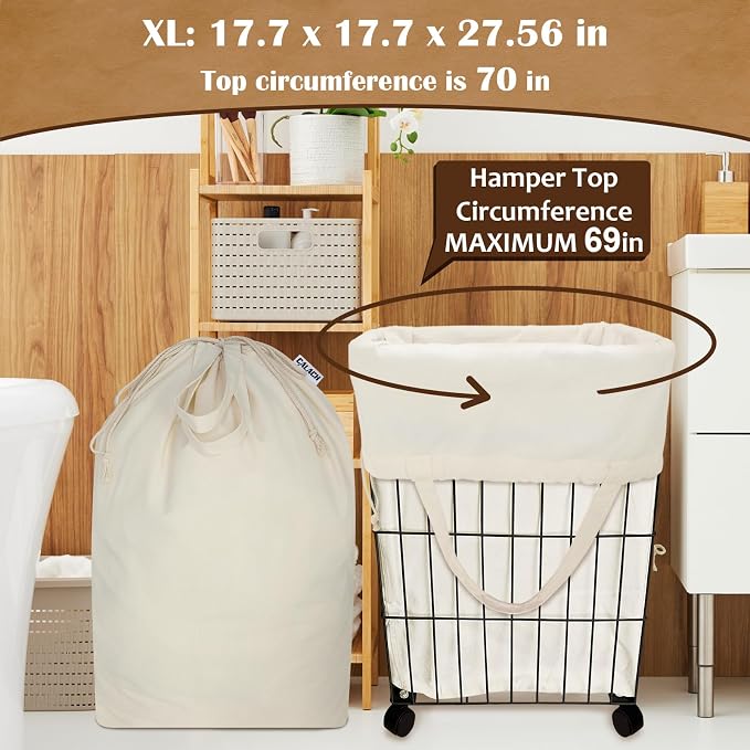 Canvas Laundry Bags 18x18in - Image 6