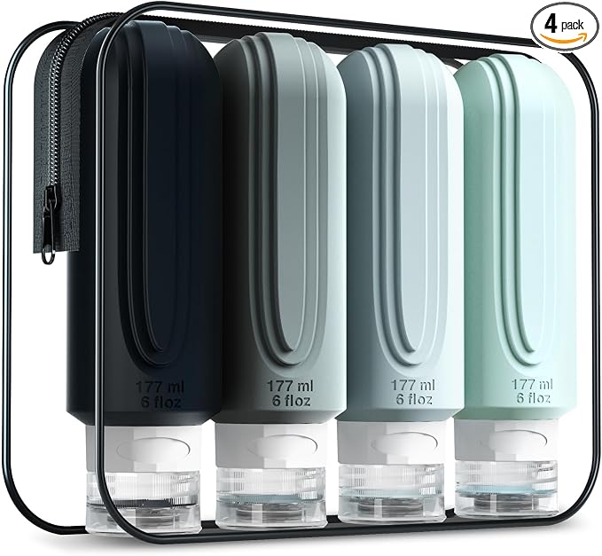 Travel Bottles for Toiletries, Large 6oz Oversize Containers, BPA Free Leak by Mrsdry
