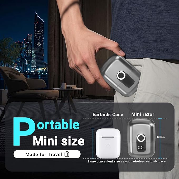 Electric Foil Shavers for Men: Mini Electric Razor, Foil Shaver for Face - Image 7