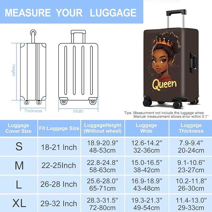 Luggage Cover Washable Suitcase Protector Anti-scratch Suitcase cover Fits - Image 6