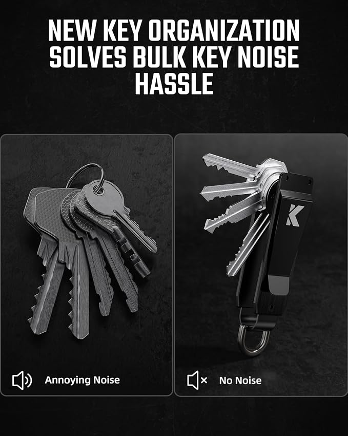 Key Organizer for Men Compact Key Holder Minimalist Key Case Metal Key Chain - Image 3