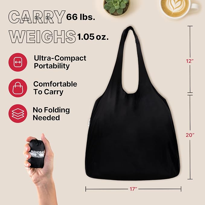 Nanobag Ultra-Lightweight Heavy Duty Foldable Tote - Image 9