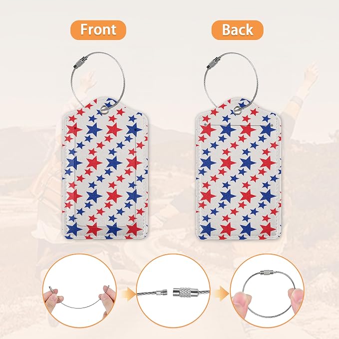 American Patriotic Stars Luggage Tags Bag Tag - Image 3