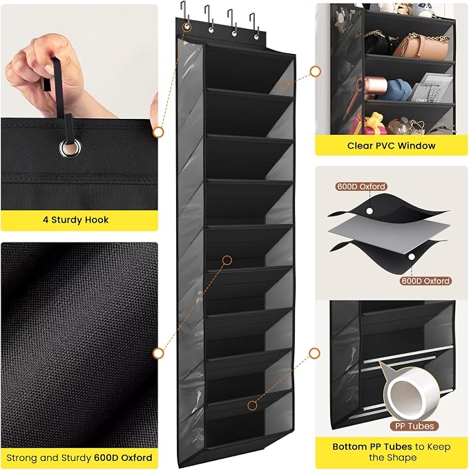 Over the Door Shoe Organizer for Closet, Shoes Rack - Image 3