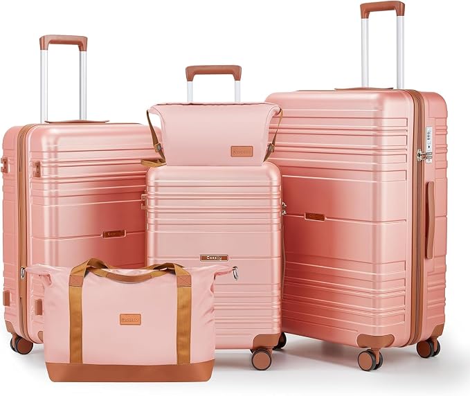 Luggage Sets 6 Piece with Spinner Wheels, Lightweight Hardshell Suitcase Set by Unknown