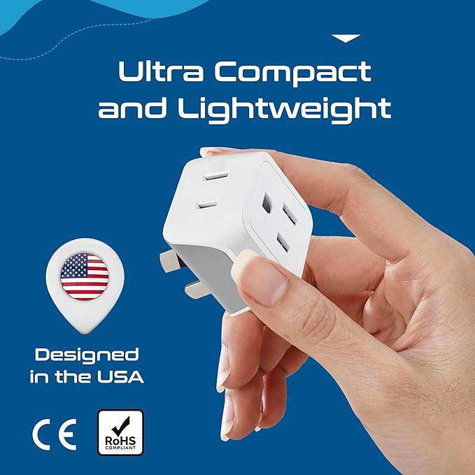 Ceptics Australia Power Plug Adapter, 2 in 1 Type I Plug Adapter, US to - Image 5
