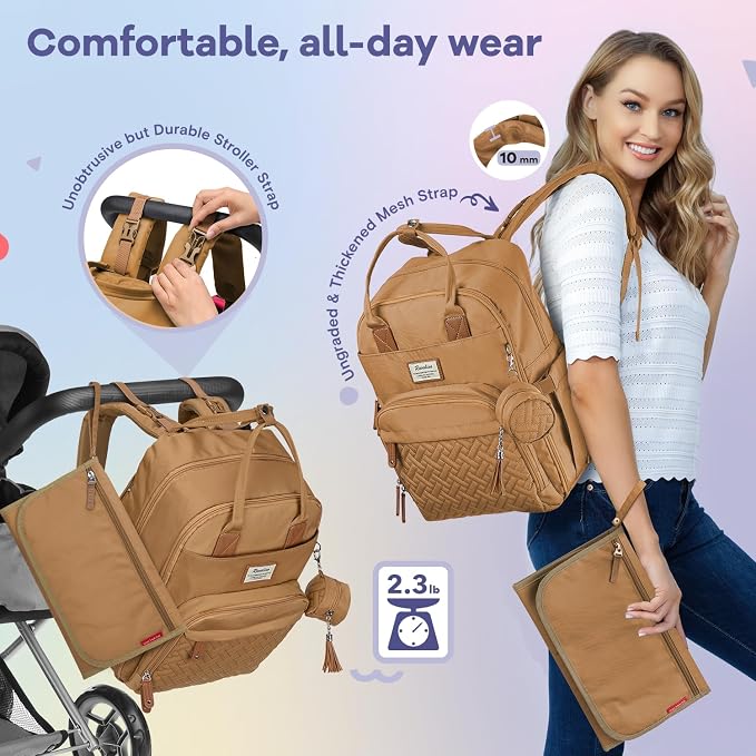 RUVALINO Diaper Bag Backpack, Large Capacity, Waterproof - Image 5