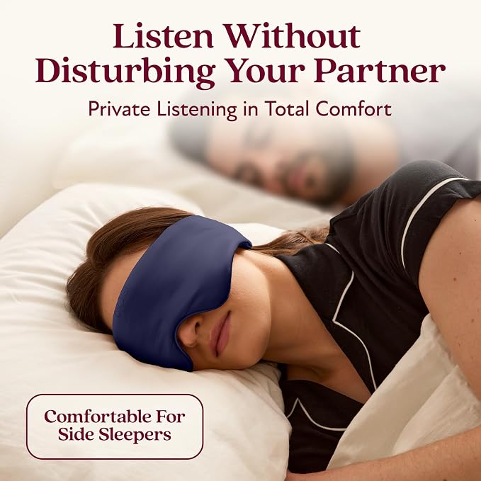 SilkSound 100% Mulberry Silk Bluetooth Sleep Mask, Skin-Friendly Sleeping - Image 3